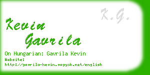 kevin gavrila business card